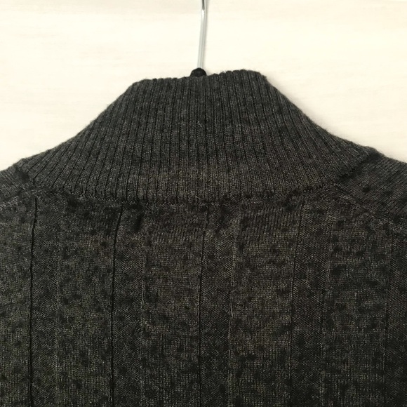 ALFANI Slim Fit Ribbed Sweater Gray Size Large - Picture 3 of 5